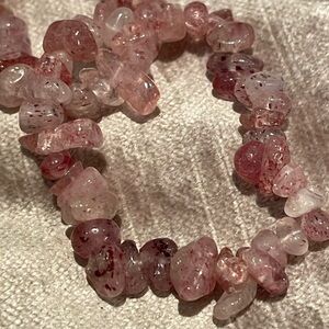 Cherry Tanzanian Natronite Chips Necklace 925 Sterling Silver New